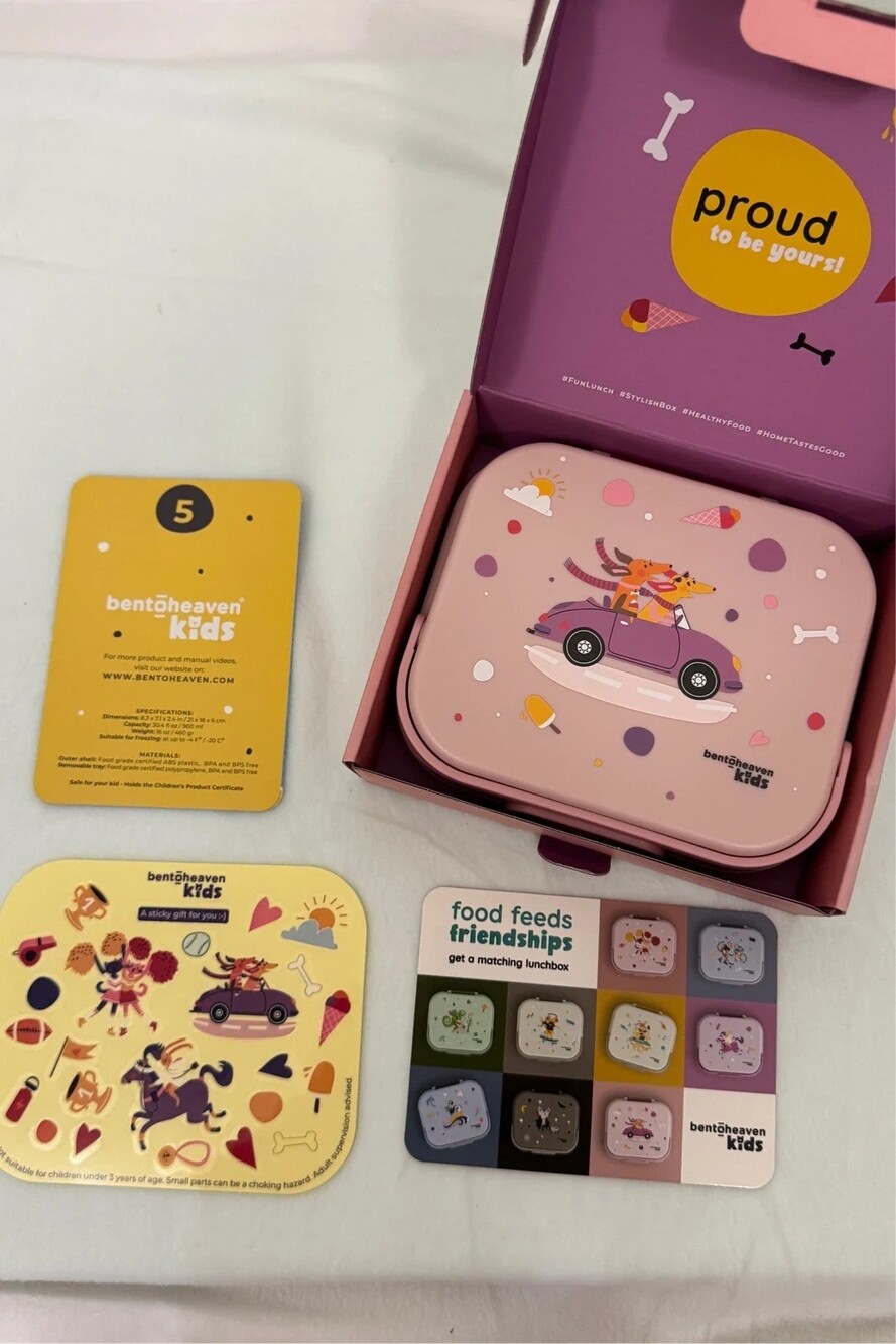 Bentoheaven kids bento lunch box pink